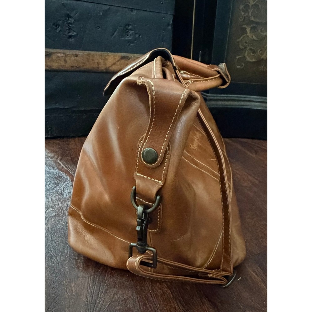 Canyon Outback Leather Duffel Bag Brown Treaty Oak Monogram Carry On Weekender - Picture 3 of 10